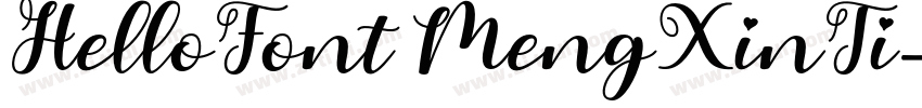 HelloFont MengXinTi字体转换